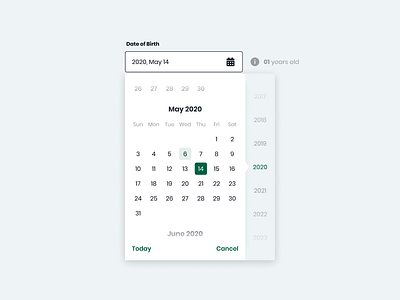 Calendar UI calendar component date design picker ui ux