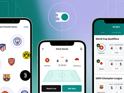 Bet On Mobile UI App app betting design interface kit mobile preference sport ui ux