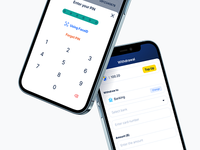 Withdrawal Mobile UI app code design finance interface mobile pin ui ux verification withdrawal