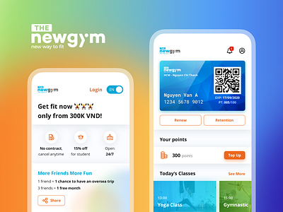 Gym Mobile App app design fitness health interface membership mobile ui ux