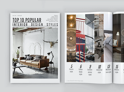 Magazine booklet design graphic industrial layout magazine print publication