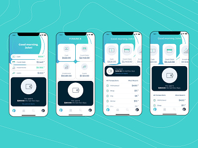 Home Screens for Finance App