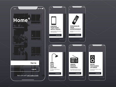 Onboarding Screens for Home+ app