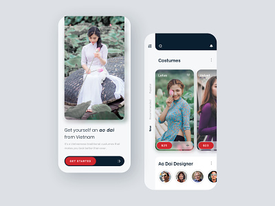 Áo Dài Ecommerce Application app design ecomerce smartphone ui ux
