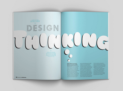 Design Thinking Feature design thinking editorial editorial design feature design graphic design magazine multi page design typography