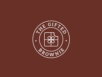 The Gifted Brownie brand branding brownie dessert gift identity logo stamp sweets