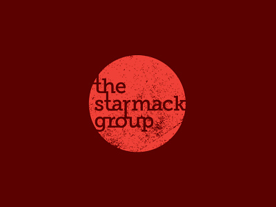 The Starmack Group Logo advertising advertising agency branding branding agency design logo logo design marketing red stamp type typography wordmark