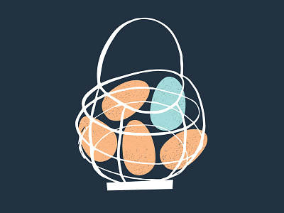 Egg basket illustration