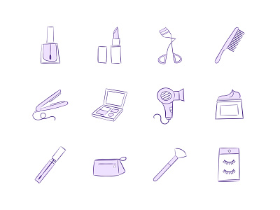 Makeup & Beauty Vector Icon Collection