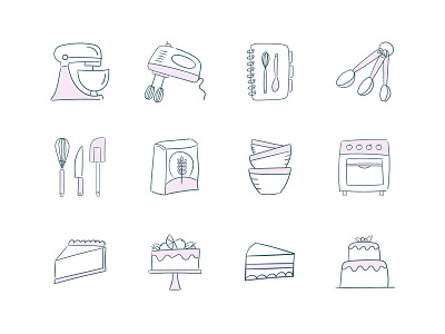 Baking Tools & Ingredients Icon Collection