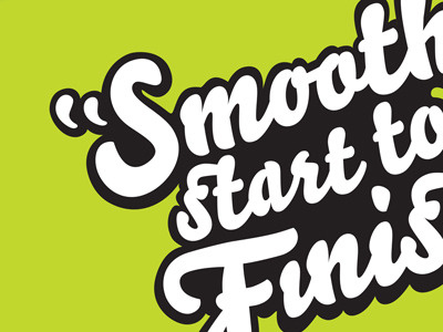 Smooth from start to finish clean graphical lime rounded smooth type typography