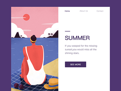 Summer ui 夏天 插图 海边 设计