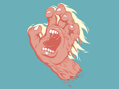 Screaming Hand design graphic design illustration