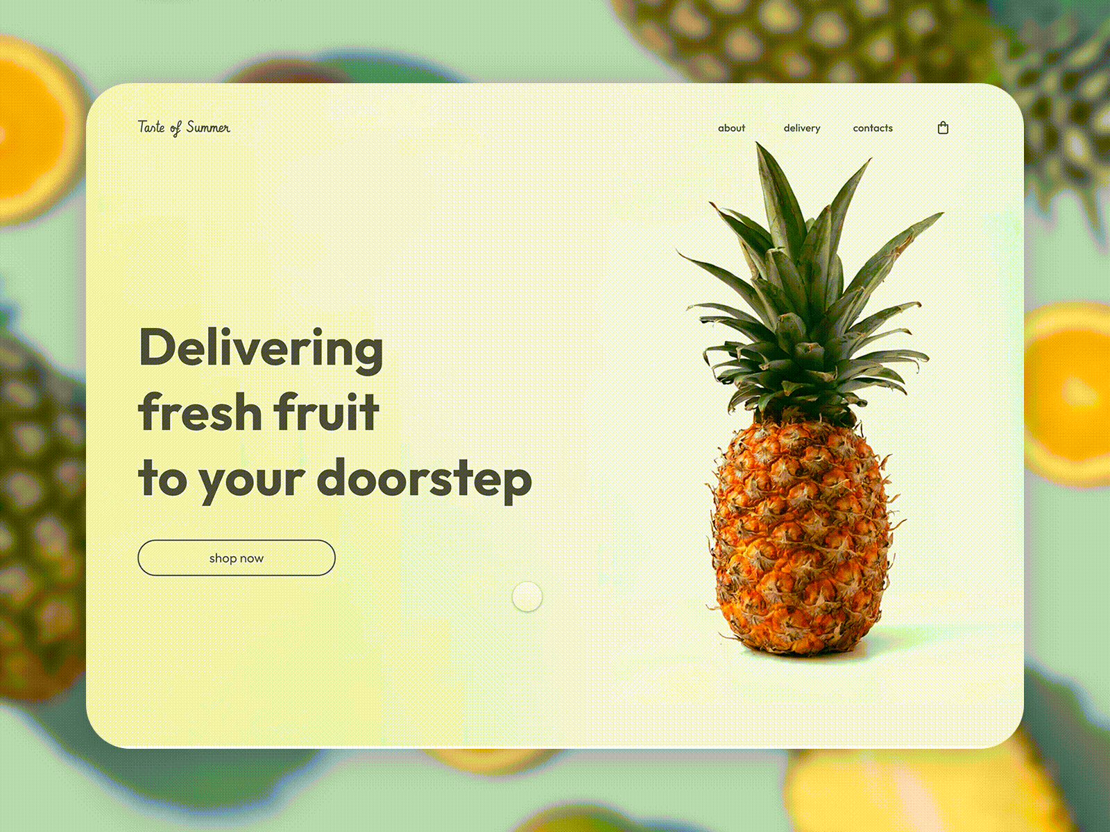 Daily UI 003 - Landing Page | Online fruit shop animation dailyui dailyui 003 fruit landing online shop shopping web