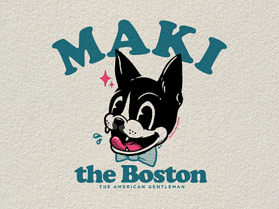 Boston Terrier cartoon cartoon character design graphic design illustration mascot retro