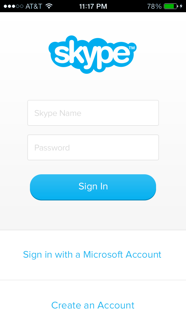 skype log in my account