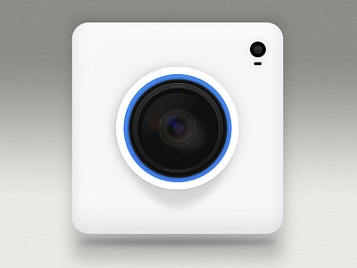 Instagram icon iOS7 blue camera icon instagram ios7 iphone lens modern white
