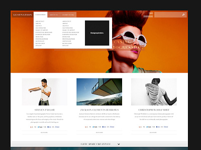 Lustnation Redesign design inspiration orange responsive website