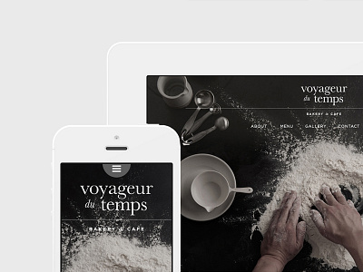 Voyageur Du Temps Responsive Design bakery cafe charactersf coffee shop desktop ipad iphone responsive design