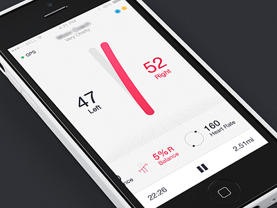 Balance Concept app balance design fitness left movement right tracking ui