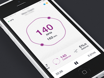 Cadence Concept app cadence fitness ios left movement right tracking ui