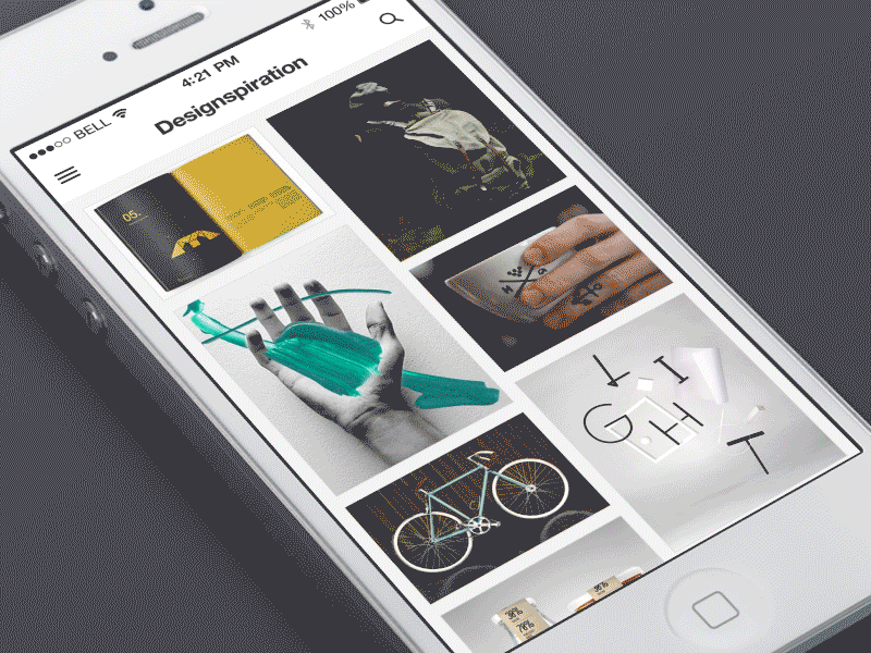Old Designspiration Menu Concept One app designspiration dspn inspiration ios menu