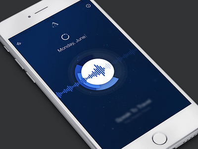Speak to..... audio blue design feedback ios material mobile perspective