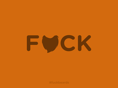 Fuck Beards beards bored design iconogrpahy inspiration orange trends typography