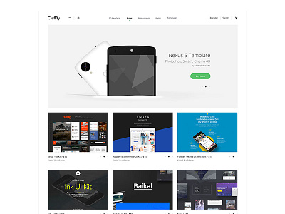 Crafffty Marketplace assets design fun green marketplace responsive web white