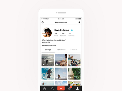 Flipagram light profile refresh. clean up ios profile refresh