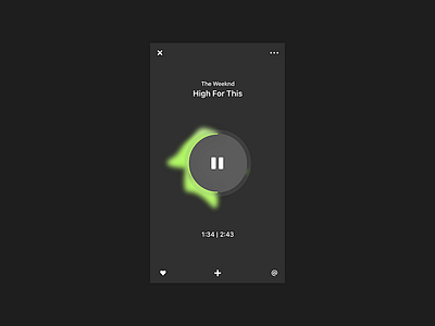 Music Player design fitness player ios love morph music pause play