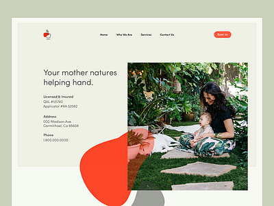 LSS Homepage design landscape moon orange ui ux web webdesign