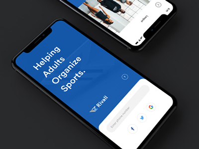 Onboarding League Management blue iphone iphone 10 iphonex launch signin signup sports ui ux