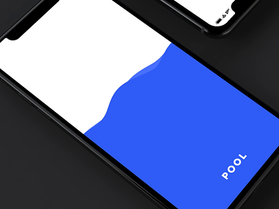 Pool App Loading app blue design ios mobile ui white