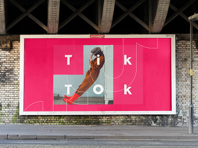 TikTok OOH branding design exploration logo tiktok typography vector white