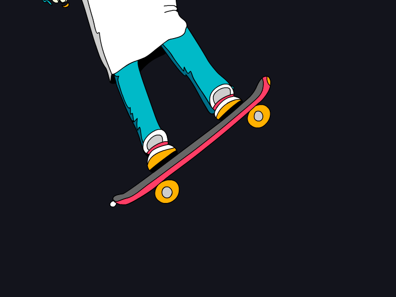 Flip Out! 2d animation animation cel cel animation design flash illustration skate skateboard