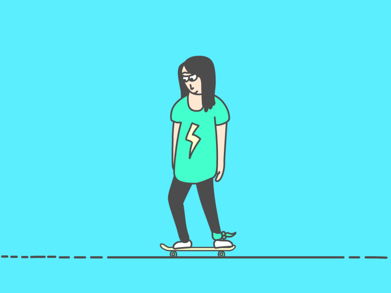 Skate Loop 2d animation cel animation design gif illustration motion motion design skate skateboard