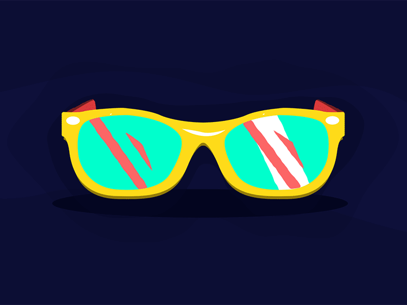 Sunnies! aftereffects animation artwork cel animation design illustration loop mograph motion wip