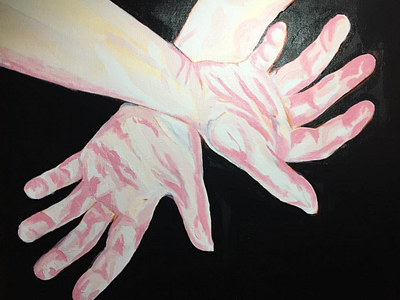 Hands: Work in progress acrylic hands wip