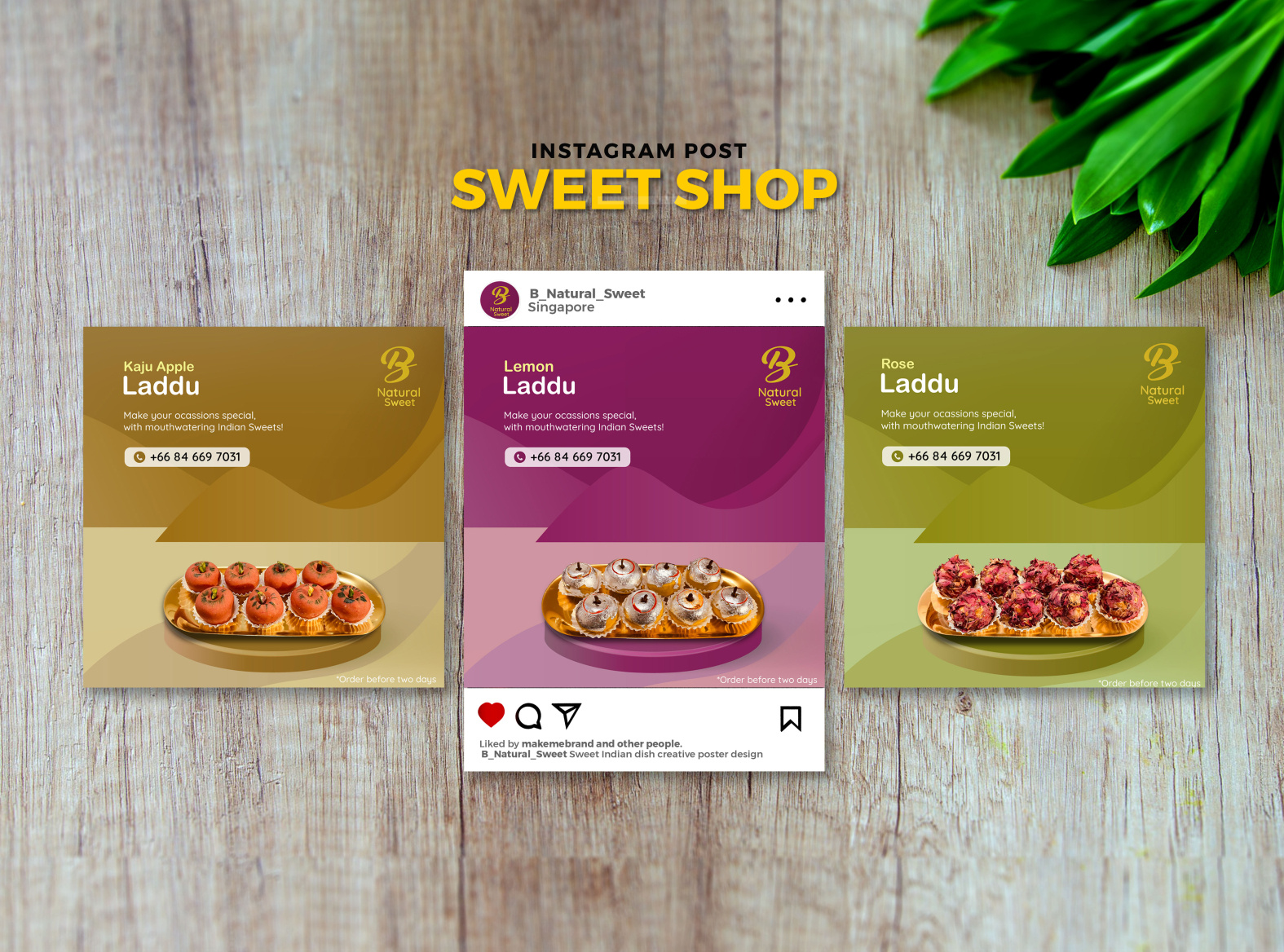 Sweet Shop Social Media Posts By Make Me Brand On Dribbble