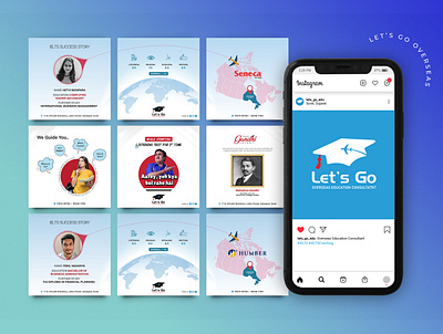 Instagram content design for IELTS coaching class branding graphic design instagram post make me brand