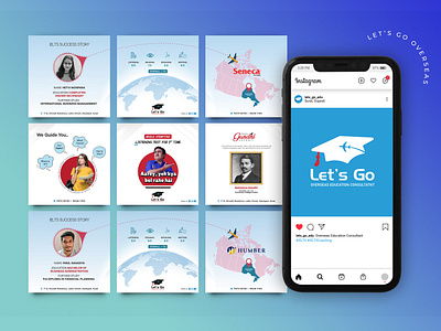 Instagram content design for IELTS coaching class