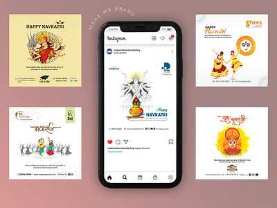 Happy Navratri Social Media Posts Design