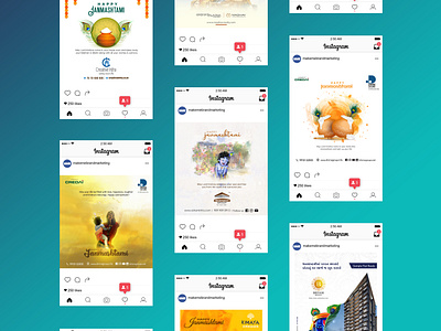 Happy Janmashtami social media posts designs