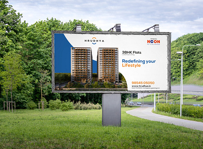HRUDHYA | Billboard Design ads banner design branding creative ad design graphic design india property ad real estate real estate ads