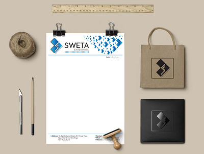 Brand Identity designed for Sweta Enterprise ads branding business card design graphic design india instagram post logo real estate