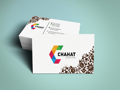 Business Card designed for Chahat Creation ads branding business card creative card design design graphic design india instagram post logo make me brand real estate social media surat