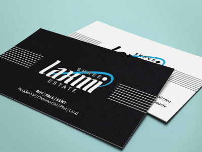 Business Card design for Laxmi Estate ads branding business card design graphic design india instagram post logo real estate