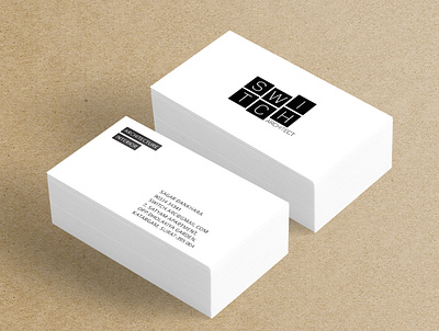 Business Card designed for Switch Architect ads branding business card design graphic design india instagram post logo real estate surat