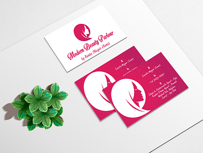 Business Card designed for Modern Beauty Parlour ads branding business card design graphic design india instagram post logo real estate